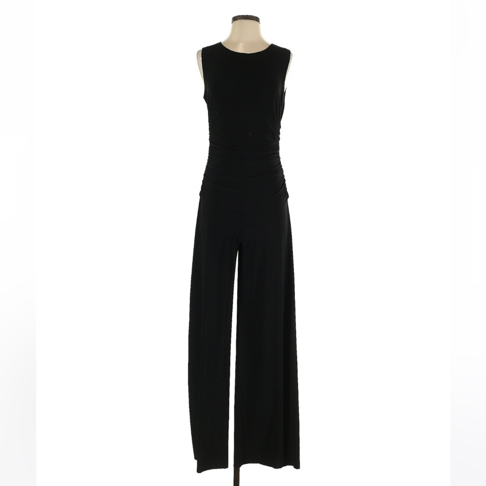 Norma Kamali Sleeveless Black Jumpsuit Size 32 (M). EUC. unhemmed